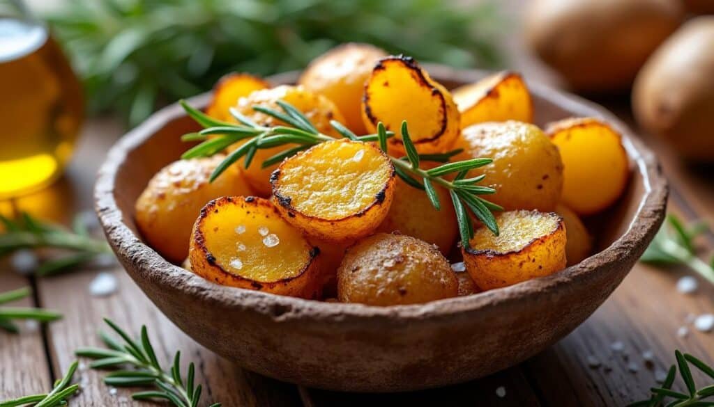 découvrez notre recette simple et savoureuse de pommes de terre rôties au four, croustillantes à souhait pour un accompagnement parfait.