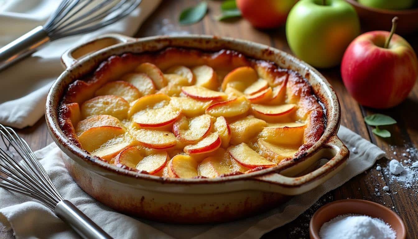 découvrez notre recette facile et traditionnelle de clafoutis aux pommes, un dessert gourmand à tester absolument pour régaler toute la famille.