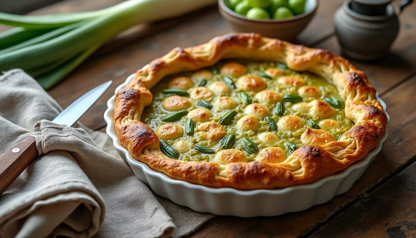 découvrez notre recette traditionnelle de tarte aux poireaux à l'ancienne, une préparation savoureuse et authentique idéale pour un repas gourmand et familial.