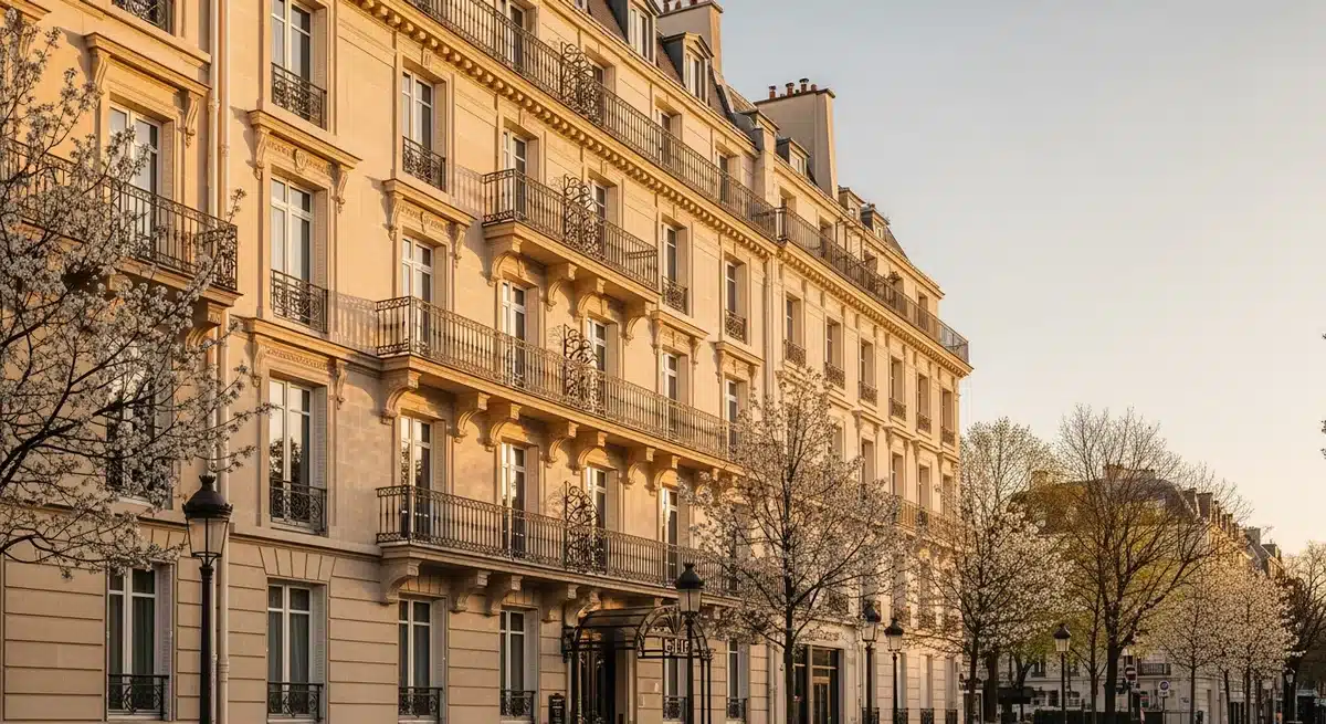 Le Mireille Hotel façade élégante hôtel 3 étoiles Paris 17e arrondissement architecture parisienne
